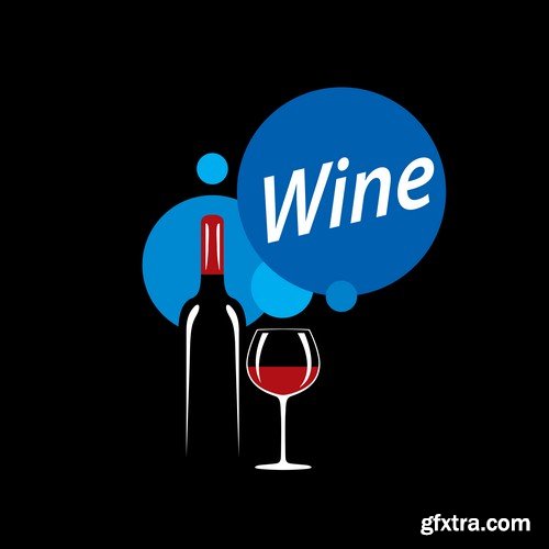 Wine logo - 5 EPS