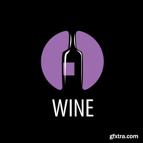 Wine logo - 5 EPS