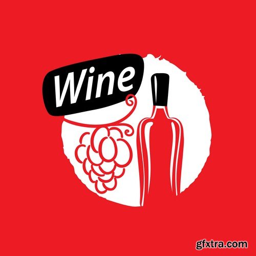 Wine logo - 5 EPS