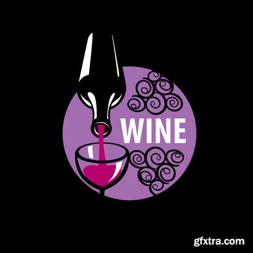 Wine logo - 5 EPS