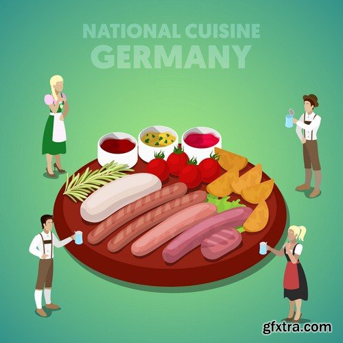 National cuisine of countries - 5 EPS