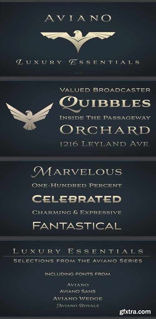 Aviano Luxury Essentials Font Bundle $99