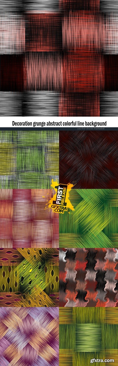 Decoration grunge abstract colorful line background