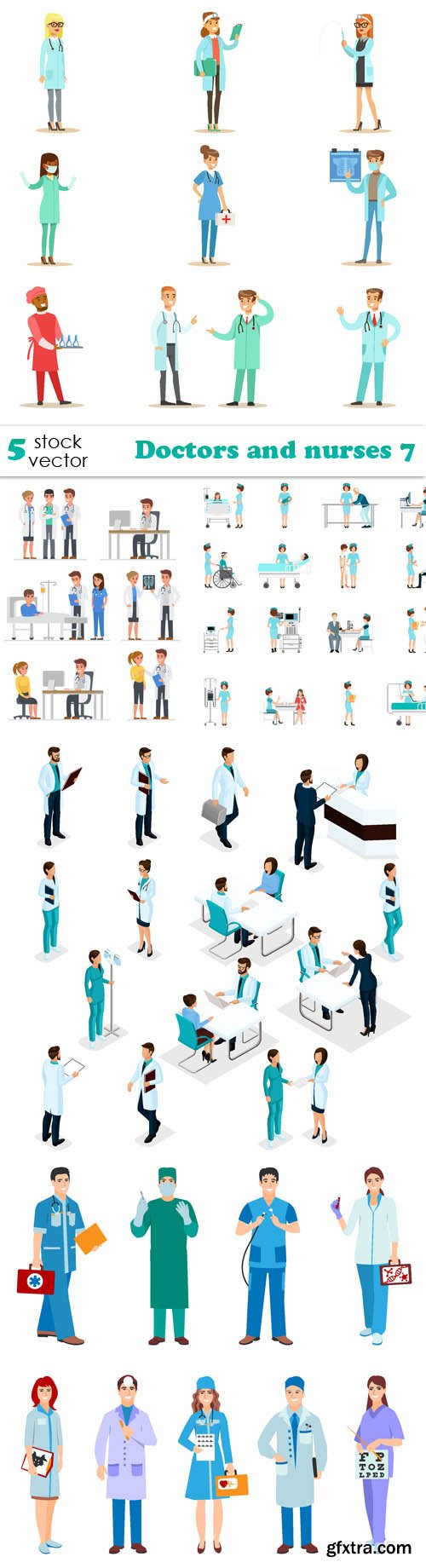 Vectors - Doctors and nurses 7