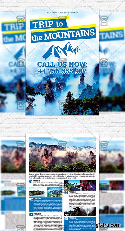 Trip to the Mountains - Two-Sided Flyer Template