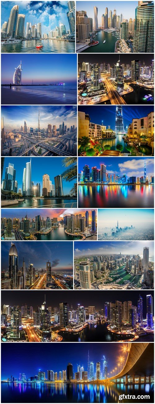 Buildings and skyline of Dubai 14X JPEG