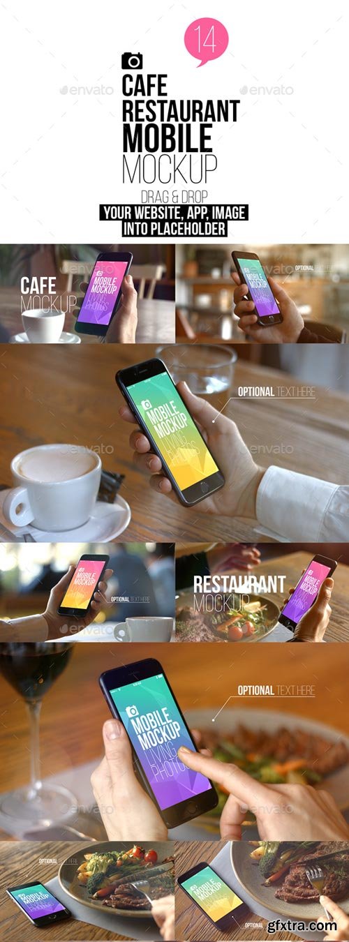 GraphicRiver - Cafe Restaurant Mobile Mockup - 19472155