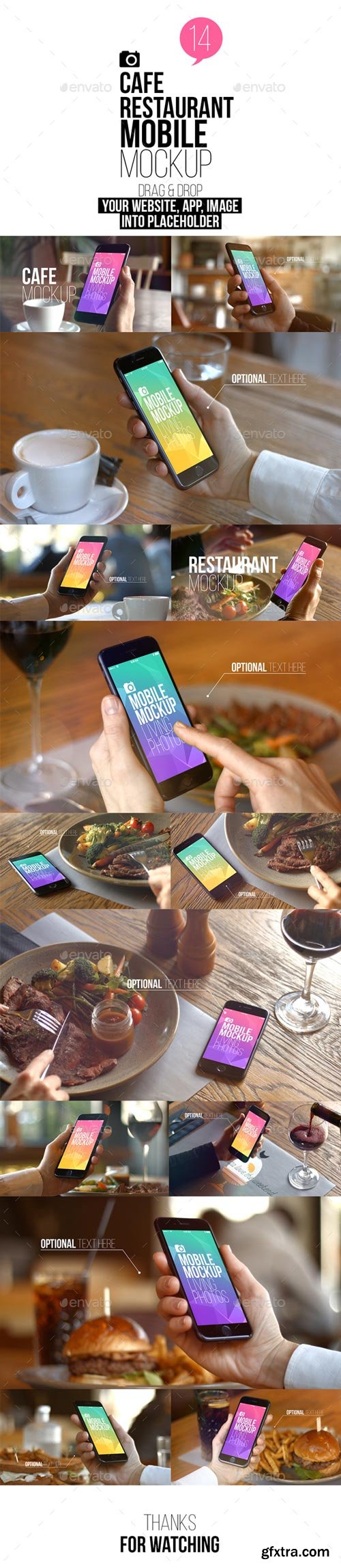 GraphicRiver - Cafe Restaurant Mobile Mockup - 19472155