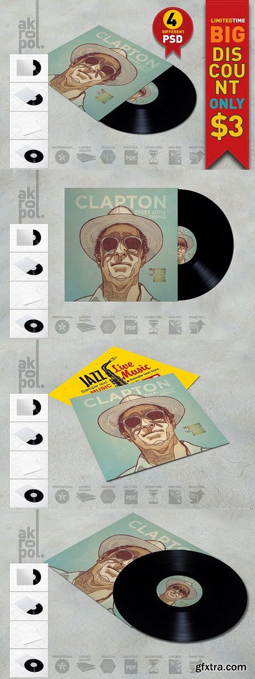 CM - Vinyl Record Mock-Up 1300194