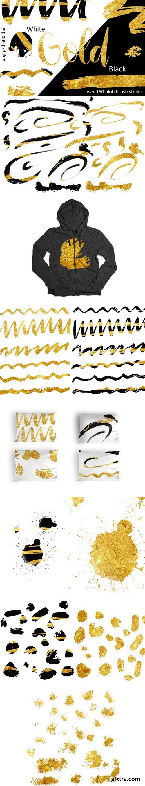 CM - Golden brush strokes 1296982