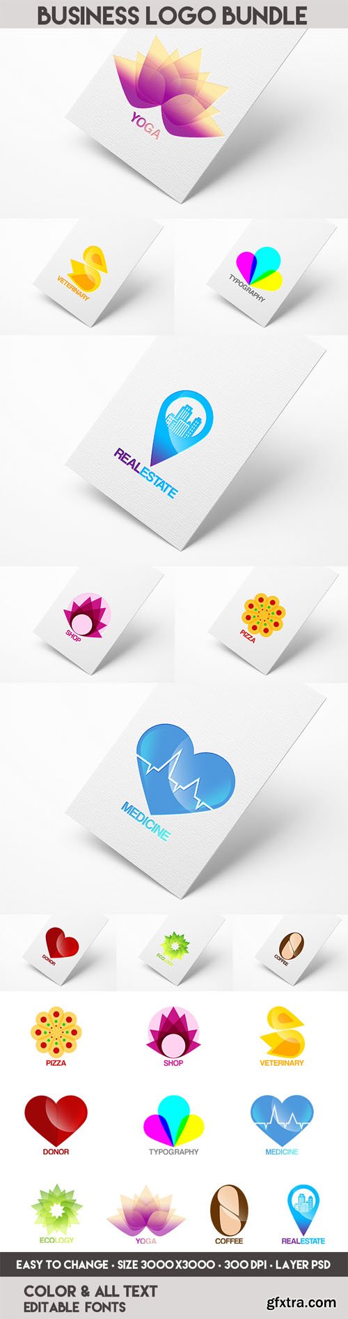 10 Business Logo Bundle PSD Templates