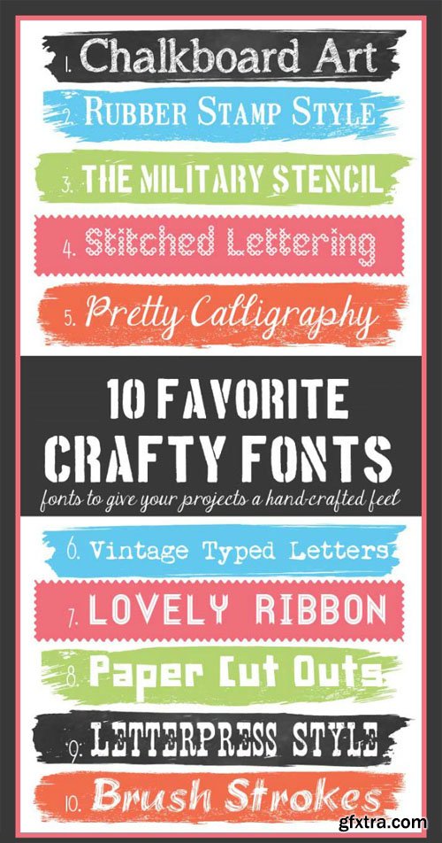 10 Favorite Crafty Fonts