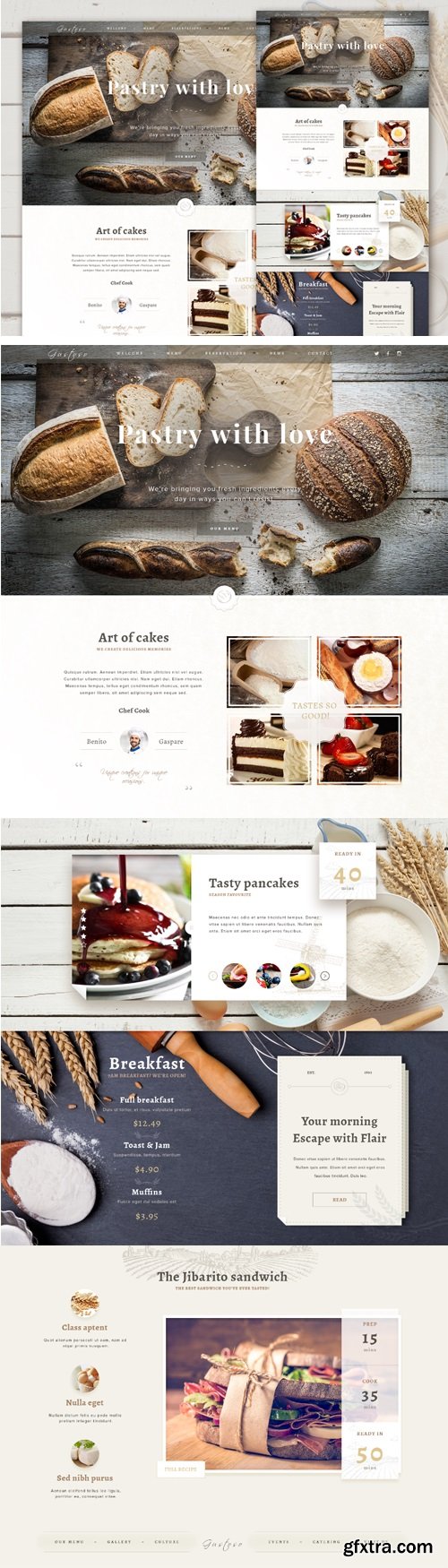 Bakery Website PSD Template