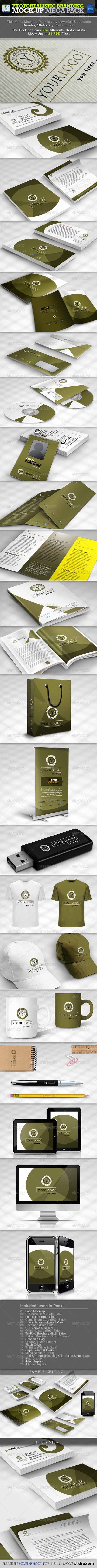 GR - Photorealistic Branding Mock-up Mega Pack 3359729