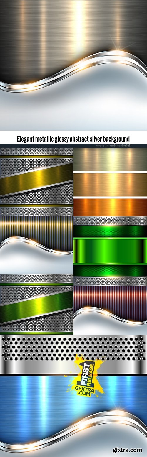 Elegant metallic glossy abstract silver background