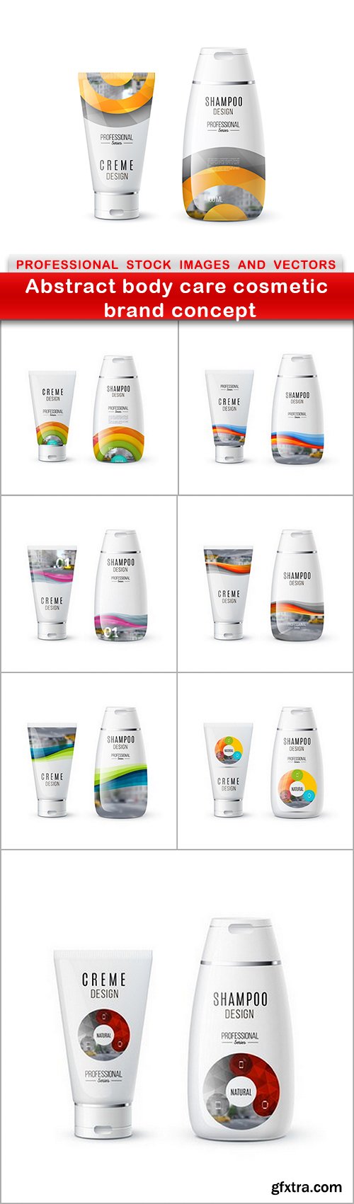 Abstract body care cosmetic brand concept - 8 EPS