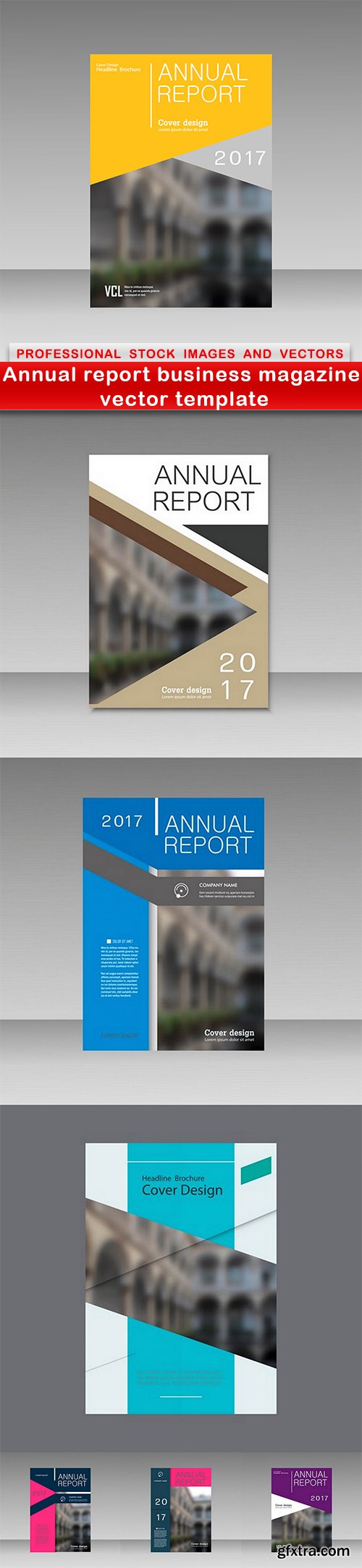 Annual report business magazine vector template - 7 EPS