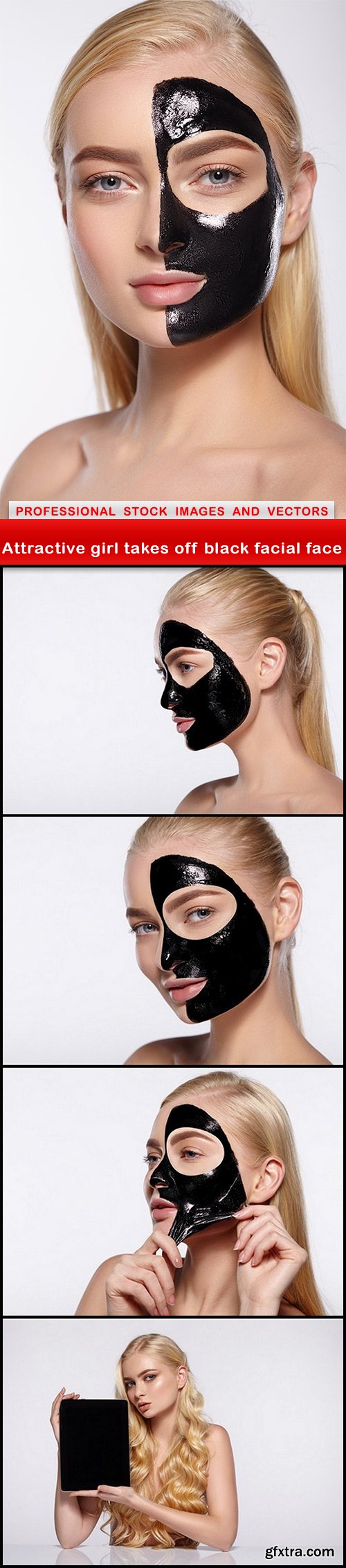 Attractive girl takes off black facial face - 5 UHQ JPEG