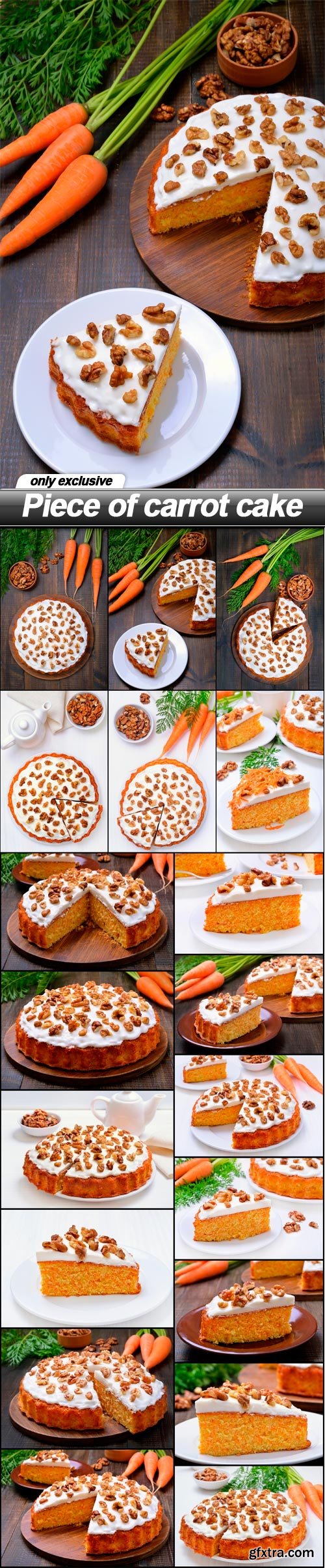 Piece of carrot cake - 20 UHQ JPEG