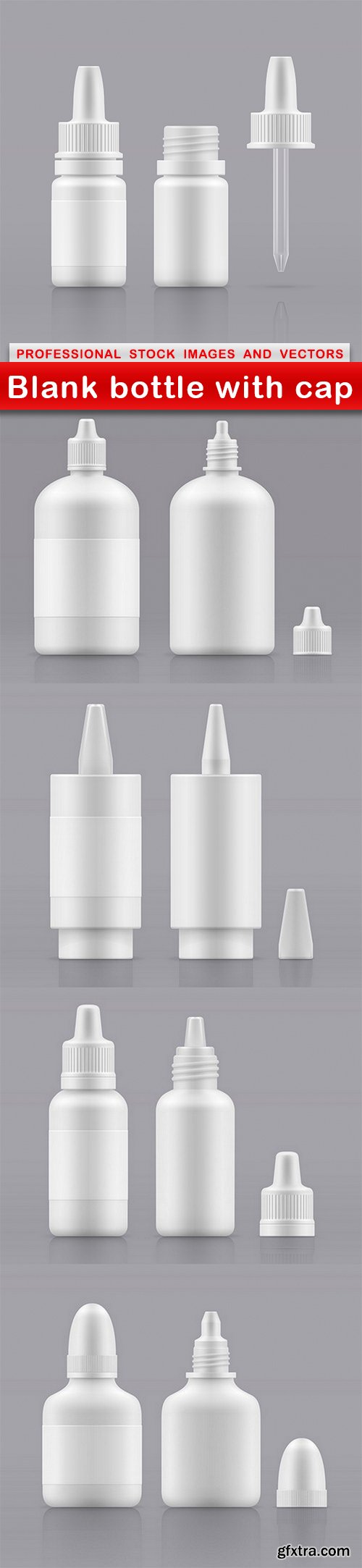 Blank bottle with cap - 5 EPS