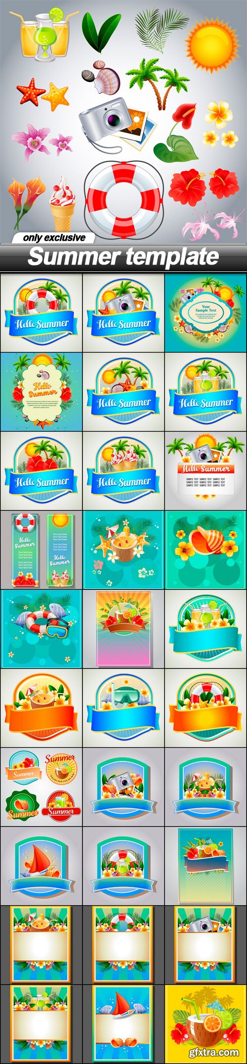 Summer template - 31 EPS