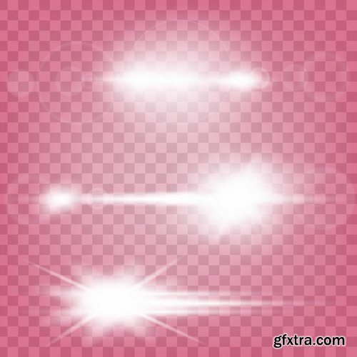 Collection of light effect background is an element of a web page design 25 EPS