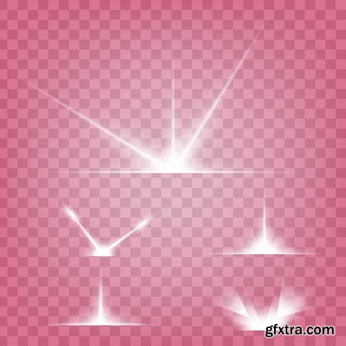 Collection of light effect background is an element of a web page design 25 EPS