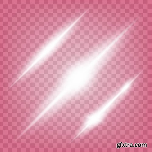 Collection of light effect background is an element of a web page design 25 EPS