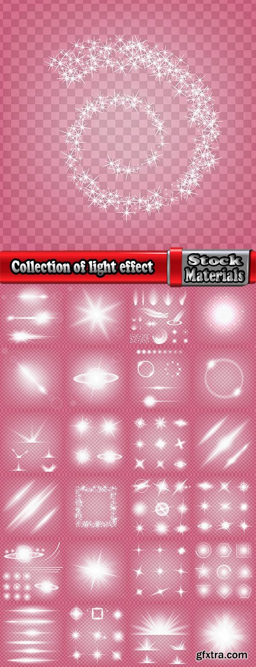 Collection of light effect background is an element of a web page design 25 EPS