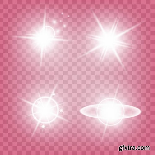 Collection of light effect background is an element of a web page design 25 EPS