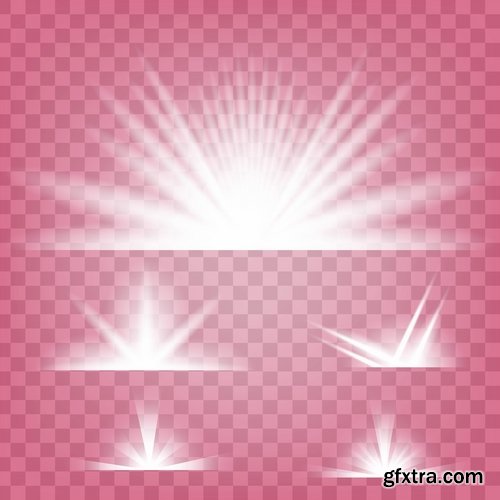 Collection of light effect background is an element of a web page design 25 EPS