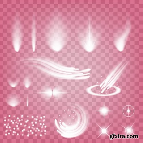 Collection of light effect background is an element of a web page design 25 EPS