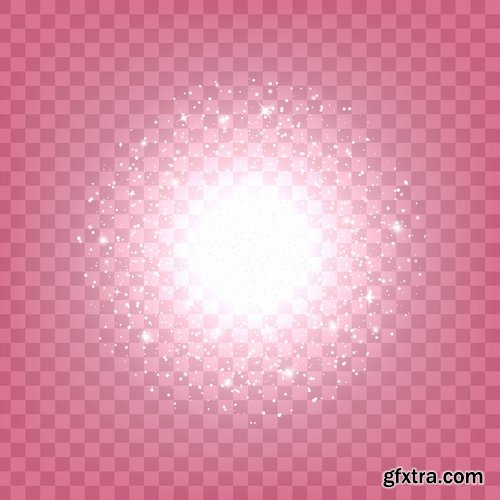 Collection of light effect background is an element of a web page design 25 EPS