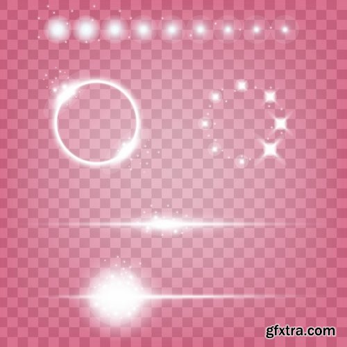 Collection of light effect background is an element of a web page design 25 EPS