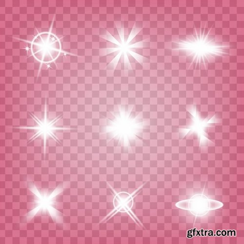 Collection of light effect background is an element of a web page design 25 EPS