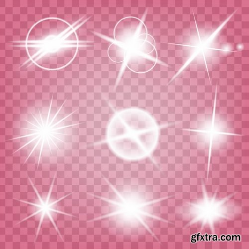 Collection of light effect background is an element of a web page design 25 EPS