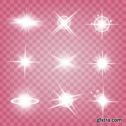 Collection of light effect background is an element of a web page design 25 EPS