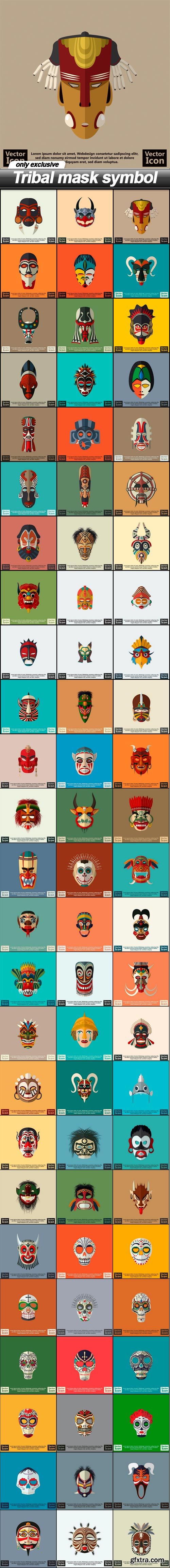 Tribal mask symbol - 75 EPS