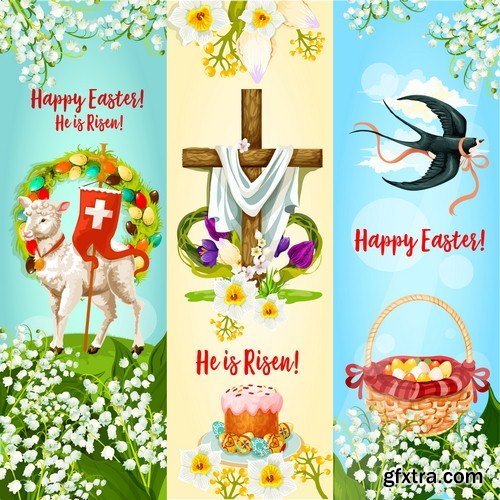 Easter banner 1 - 6 EPS