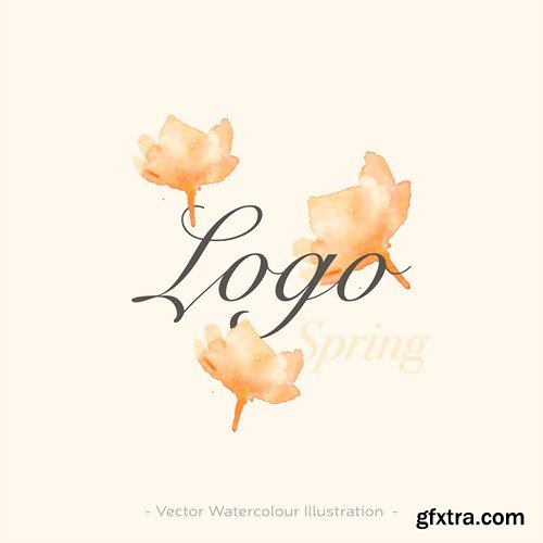 Watercolor logo - 5 EPS