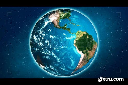 Realistic Planet Earth Stock Motion Graphics