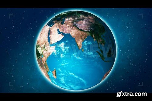 Realistic Planet Earth Stock Motion Graphics