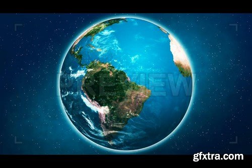 Realistic Planet Earth Stock Motion Graphics