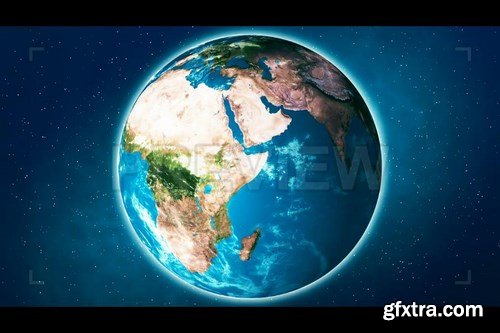 Realistic Planet Earth Stock Motion Graphics