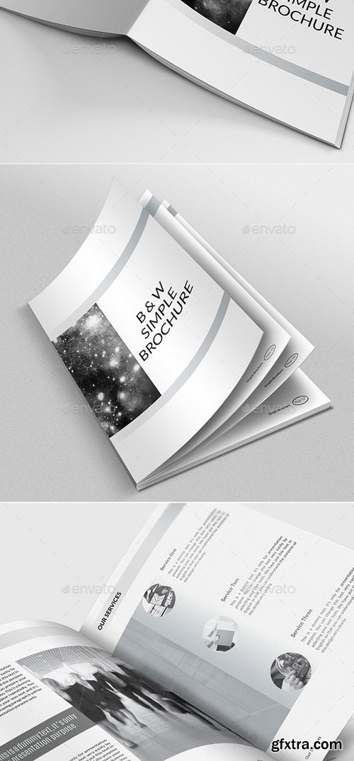 GraphicRiver - Black & White Minimal Brochure 11180278