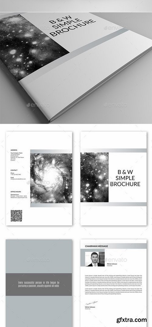 GraphicRiver - Black & White Minimal Brochure 11180278