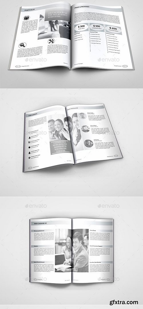 GraphicRiver - Black & White Minimal Brochure 11180278