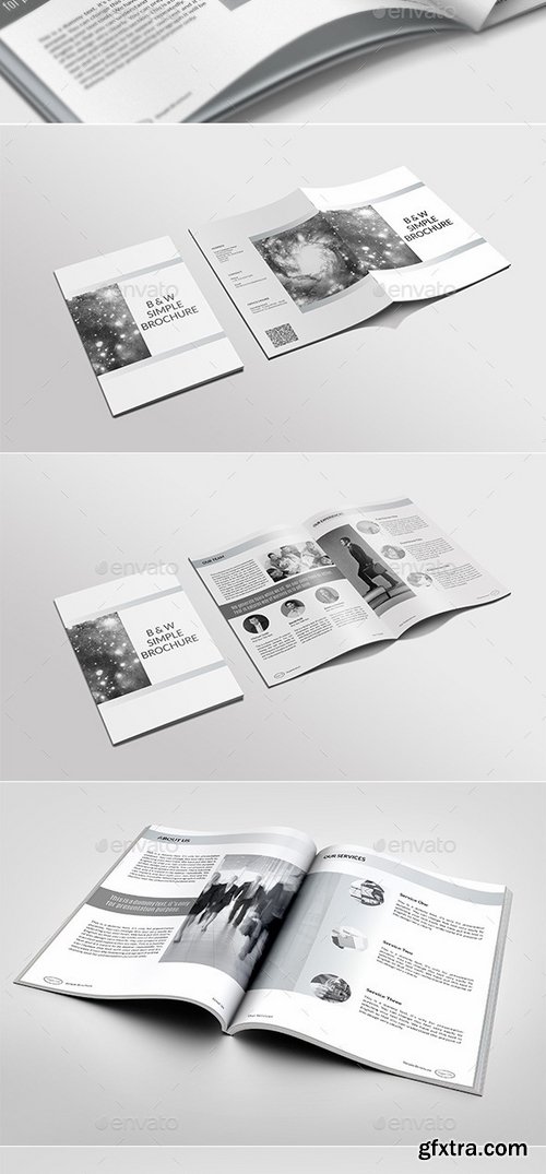 GraphicRiver - Black & White Minimal Brochure 11180278