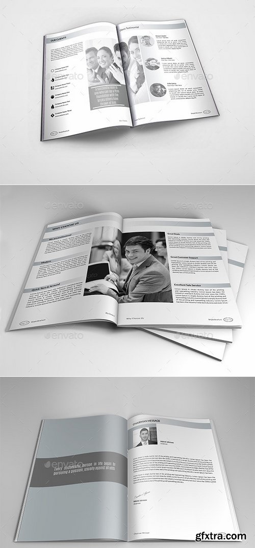 GraphicRiver - Black & White Minimal Brochure 11180278