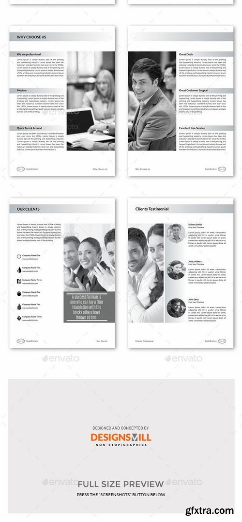 GraphicRiver - Black & White Minimal Brochure 11180278